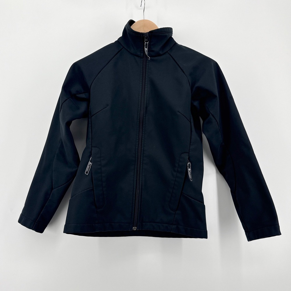 Columbia Womens Softshell Jacket Black Full Zip Size Small Zip Pockets‎ Outdoors